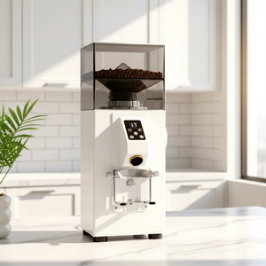 Moulin <span class=keywords><strong>à</strong></span> <span class=keywords><strong>café</strong></span> électrique 64 mm <span class=keywords><strong>à</strong></span> meules plates, simple ou double, 18 réglages de mouture, trémie de 500 g, support réglable, commande tactile - Product Image 1