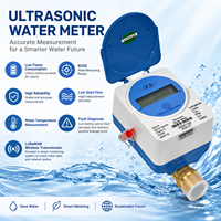 Compteur d'eau ultrasonique LoRaWAN prépayé intelligent à lecture à distance, certifié IP68, avec contrôle de vanne sans fil OEM
