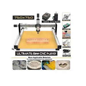 Silver 7575 ULTIMATE Bee CNC Full Kit with Linear Rails + Ball Screw Quiet Transmission BulkMan 3D