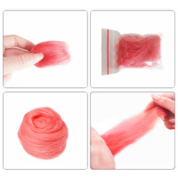 66S/70s 112 Colors Fibre Wool Yarn Roving for Needle Felting Hand Spinning DIY Craft Materials 2g-1kg Fibre Wool Yarn