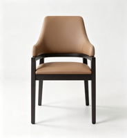 Chaise de salle à manger moderne en cuir PU de luxe, durable pour les petits espaces, la maison ou les restaurants d'hôtel