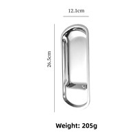 Support de rangement en acier inoxydable 201 poli en forme d'éventail pour ustensiles de cuisine, plateau à pinces alimentaires, support à couverts pour buffet, plateau à collations