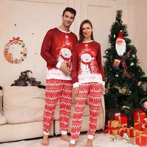 Ensembles de pyjamas de Noël pour la famille assortis en gros Chemise à manches longues Pantalon Jammies Vêtements de nuit Papa <span class=keywords><strong>Maman</strong></span> Enfant Bébé Tenues - Product Image 3