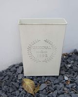 Pot de fleurs mural en métal gris moderne avec finition galvanisée, jardinière en fer pour la décoration intérieure/extérieure de la maison et du jardin