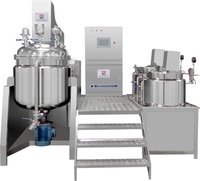 Homogénéisateur à cisaillement élevé de 500 L, mélangeur-disperseur sous vide, pompe de mélange, machine contrôlée par PLC pour produits chimiques, cosmétiques et alimentaires