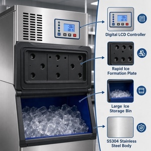 <span class=keywords><strong>Congélateur</strong></span> <span class=keywords><strong>automatique</strong></span> haute efficacité en acier inoxydable 304 et plaque d'aluminium CE pour usine de glace, machine à <span class=keywords><strong>glaçons</strong></span> pour entreprise - Product Image 3