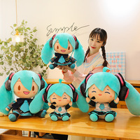 Peluche Hatsune Miku de 35 cm, jouet en peluche, rembourrage en coton PP, cadeau unisexe, oreiller, cadeau d'anniversaire pour fille mignonne