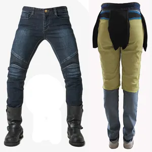 Hi-11 seviye 2 tüm mevsim erkekler koruyucu donanım sürme Touring Motocross pantolon Aramid motosiklet kot motosiklet pantolon