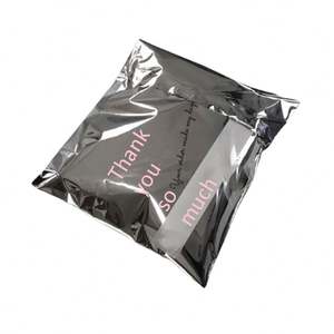 Enveloppe en aluminium pour vêtements avec logo personnalisé imprimé, finition argentée métallisée brillante - Product Image 6