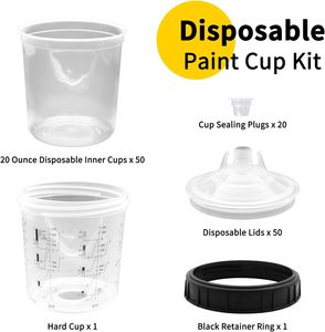 ถ้วยผสมสีพลาสติกใส PE ขนาด 650 มล. ยี่ห้อ <span class=keywords><strong>ROMWE</strong></span> รุ่นใหม่ พร้อมสเกลวัด สำหรับงานซ่อมสีรถยนต์ - Product Image 6