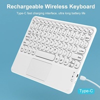Teclado Inalámbrico para Android, iOS, Windows, Teclado Táctil para Teléfono Celular, PC, Tableta