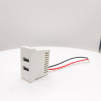 Harga Pabrik Penjualan Panas Aksesoris Berkualitas Putih untuk Soket USB Ganda 45mm 2.1A 5V Penggunaan Komersial Modular Terpadu