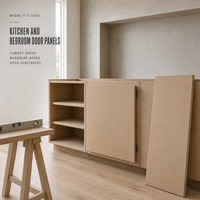 Panneau MDF uni de qualité E0 de 18 mm, panneau de fibres sans formaldéhyde pour porte d'armoire