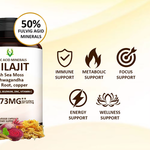 Cápsulas de Shilajit de Alta Calidad en Venta, Suplemento Dietético que Apoya el Metabolismo y Mejora el Rendimiento Cognitivo para Adultos - Product Image 3