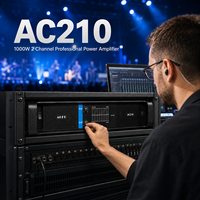 Amplificateur de puissance professionnel 2 canaux 1000W classe H 4/8 ohms, haut-parleur de subwoofer DJ haute puissance avec audio haute résolution