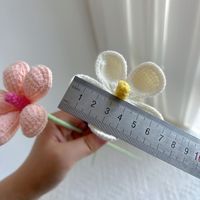 Fleurs artificielles éternelles en fil de violette séchée au crochet, faites à la main, de qualité supérieure, pour décoration de table transfrontalière, commande en gros