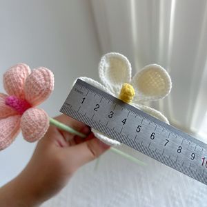 <span class=keywords><strong>Fleurs</strong></span> artificielles éternelles en fil de violette séchée au crochet, faites à la main, de qualité supérieure, pour décoration de table transfrontalière, commande en gros - Product Image 4