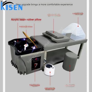 KISEN Beauty Salon Furniture Japanese Head Spa Shampoo <b>Bed</b> Electric Curved Head Water Therapy Hair Washing Thai Massage <b>Bed</b> - Product Image 3