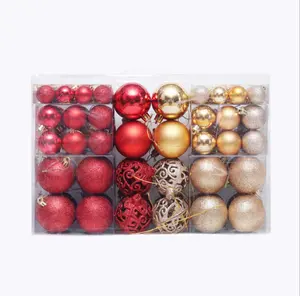 Longstar Fashion Design Glass Plastic Glitter Imported Christmas Ornaments Balls