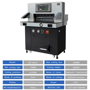 ST-6810L <b>Hydraulic</b> Programmed A4 Paper <b>Cutter</b> Machine Semi-Automatic Electric Guillotine Paper Cutting Machine - Product Image 3