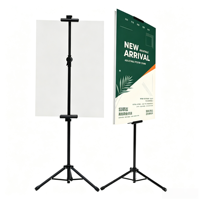 Support de ventilateur d'affichage holographique 3D LED rotatif léger, trépied en aluminium portable et détachable pour montage au sol