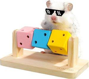 Colorful <b>Wooden</b> <b>Building</b> <b>Blocks</b> for Small Pets-Teeth Grinding & Boredom Relief Exercise & Intelligence Training Toy - Product Image 1