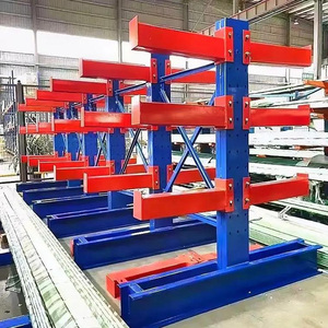 高容量パウダーコーティングされたカンチレバーラック,頑丈鋼製防具工業用収納棚 - Product Image 5