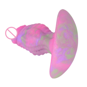 OEM ODM Marmorfarbener Rosa Gemischter Silikon-Analplug 15,2cm 290g 100% Wasserdichtes Erwachsenenspielzeug - Product Image 6