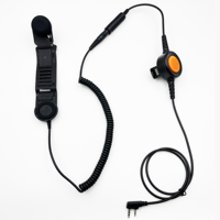 Mikrofon Tulang Konduksi Tulang dengan Kabel untuk Helm Anti Ledakan Tanpa Getaran PTT Headset Walkie Talkie untuk Pemadam Kebakaran