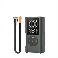 Compresseur d'air numérique pour pneus, gonfleur portable à batterie avec écran LED, 4 buses, mini pompe rechargeable pour voiture et vélo en ABS