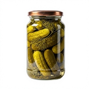 Concombres en conserve, salés, pelés, en bouteille Mason, légumes emballés - Product Image 4