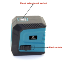 Niveau laser portable à deux lignes, 360 degrés, instrument de nivellement laser croisé