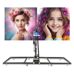 Nhỏ dọc UV cmykw đôi đầu tường máy in 3D Tường máy sơn máy in với up Pin