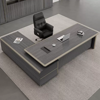 Nuevo Escritorio Ejecutivo Ergonómico Moderno de Lujo con Panel de Madera, Marco de Aleación de Aluminio, Diseño Plegable y Almacenamiento para Archivos