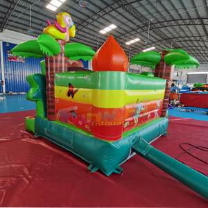 Commercial grade chateau gonflable new bouncy castle <b>inflatable</b> jungle bouncing <b>house</b> with slide for kids party - Product Image 2