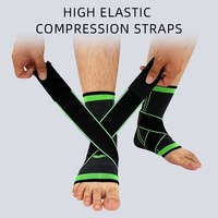 Support de cheville en tricot compressif avec sangles réglables pour le soutien des tendons et la fasciite plantaire