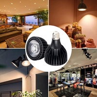 Projecteur LED PAR 30 noir et blanc E27 E26 à intensité variable Ampoule LED PAR30 2700k 3000K 4000K 5000K