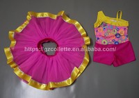Robe de ballet de style occidental pour filles, tenue de danse pour enfants avec tutu, costume de scène, justaucorps, robe tutu de ballet
