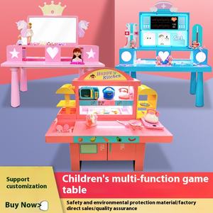 Maison de jeu pour enfants médecin établi Table de maquillage bloc de construction Table-espace Table de sable installations de parc d'attractions - Product Image 2