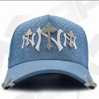 Gorras Originales Junior H con Pedrería Personalizadas OEM, Colección Aniversario, Gorras de Béisbol Negras de 5 Paneles, 31 Gorras con Caja