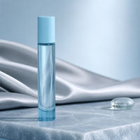 Flacon roll-on en verre bleu personnalisé 10 ml pour sérum cosmétique ou parfum