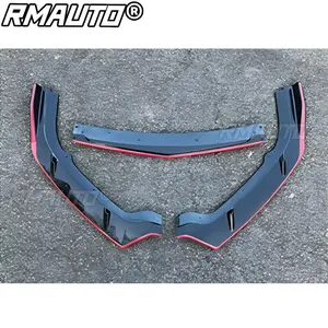 <b>For</b> Nissan Altima Teana 2019-2021 Body Kit Front Bumper Lip Glossy Black Red Line Combat Style Bumper <b>Diffuser</b> <b>Car</b> Accessories - Product Image 4