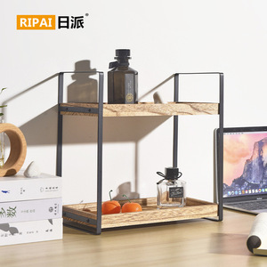 Estante de Almacenamiento de Madera Ripai de Doble Capa, Organizador Multifuncional de 2 Niveles para Cocina, Baño, Sala de Estar y Encimera - Product Image 1