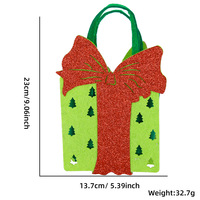 Pabrik Tas Hadiah Natal Modern dari Kain Felt Grosir 50pcs Tas Dekorasi Liburan 23.5x14.5CM Kerajinan Tangan