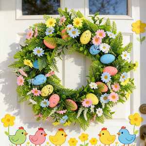 Decoraciones de Pascua Hechas a Mano, Juego de Guirnaldas de Huevos de Plástico Ecológicos para Decoración del Hogar en Pascua - Product Image 2