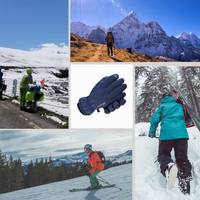 Gants de ski imperméables d'hiver avec logo personnalisé, compatibles avec les écrans tactiles, pour la course à pied, la conduite, le cyclisme, la randonnée et le vélo
