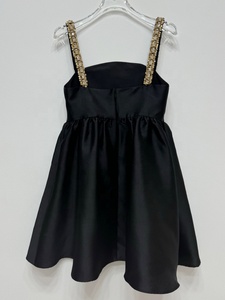 Bettergirl estate nuovo stile di moda tubino nero bretelle cucite a mano vestito da donna abito corto a vita alta - Product Image 6