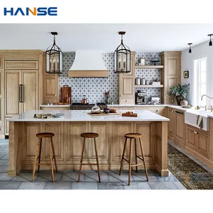 European classic painted solid wood cabinet designs custom made traditional teakwood kitchen cabinets with countertop