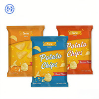 Emballage alimentaire en aluminium pour animaux de compagnie imprimé sur mesure, sachet en rouleau, emballage de pop-corn au taro, emballage de chips de pommes de terre, matériau laminé, film plastique