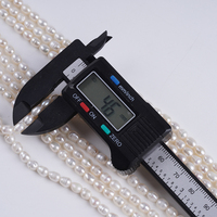Grossiste en perles naturelles, perles de riz blanches de 4-5 mm, brin de perles pour la fabrication de bijoux
